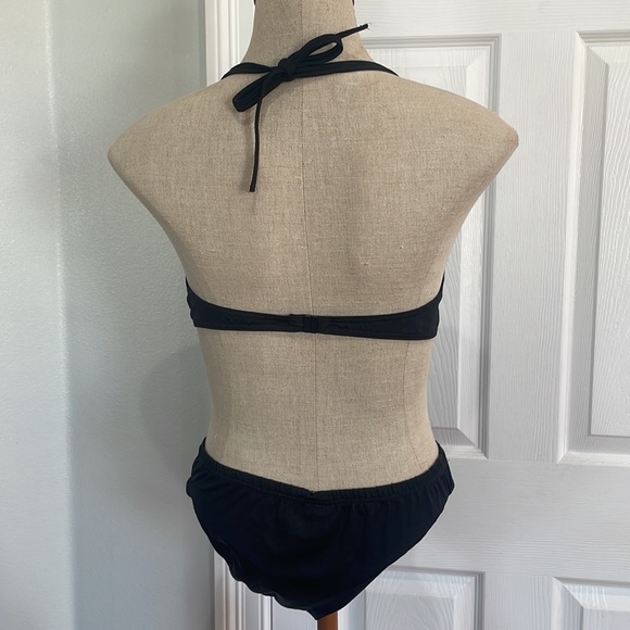 Vintage solar bikini black swimsuit 2 piece bathing suit Germany size 34C 11 12 - Picture 11 of 16